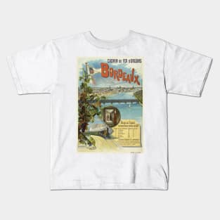Bordeaux France Vintage Poster 1896 Kids T-Shirt